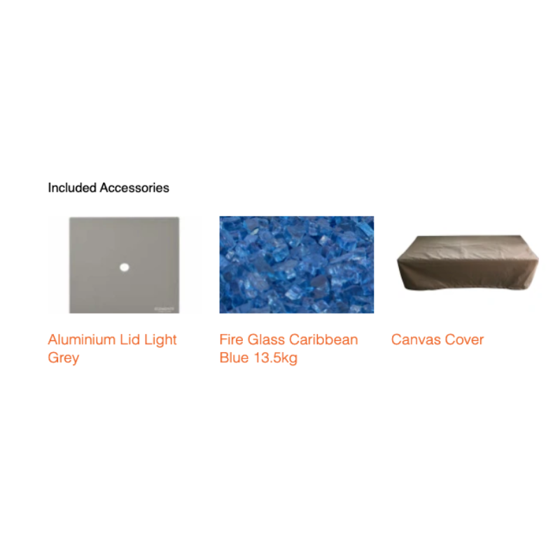 Elementi Fire Plus Monte Carlo Fire Table in Light Grey