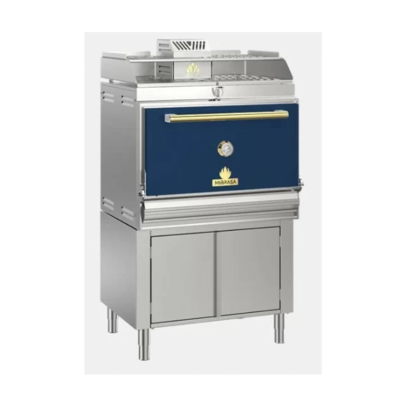 Mibrasa Charcoal Oven with Cupboard and Heating Rack in blue