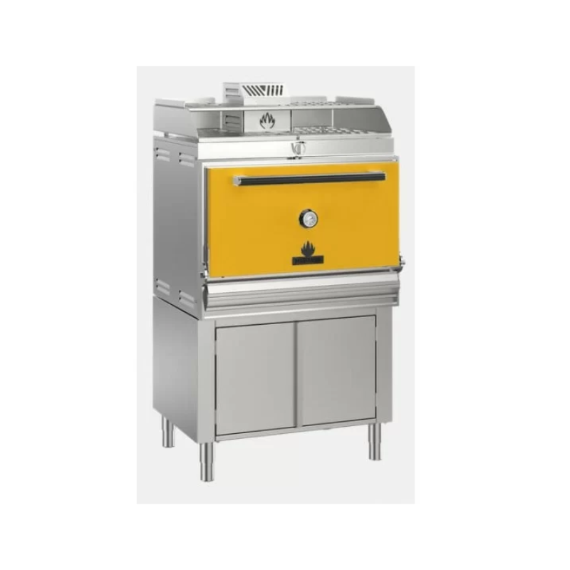 Mibrasa Charcoal Oven with Cupboard and Heating Rack in yellow
