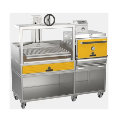Mibrasa DUO Parrilla Single + Mibrasa Oven 75 in yellow