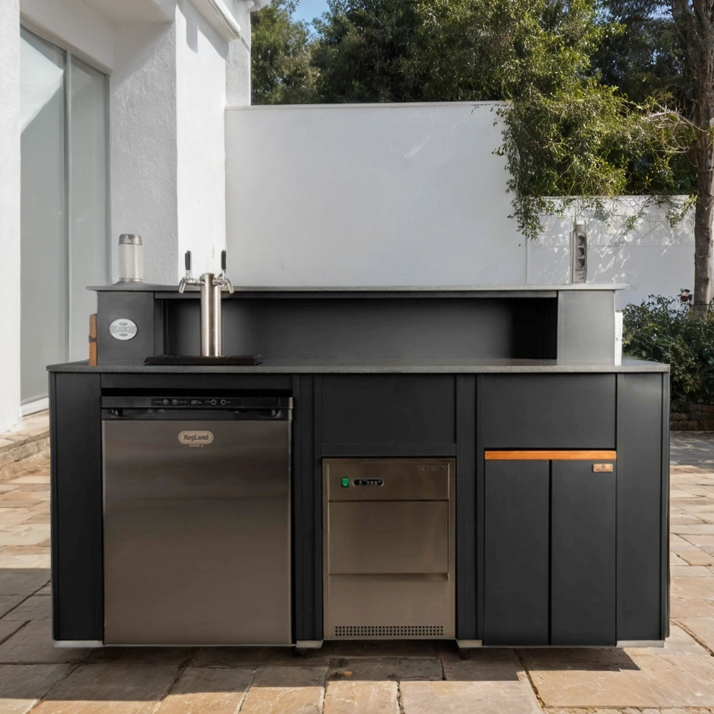 Grillandia Outdoor Bar with Kegerator & Ice Maker