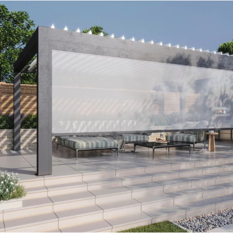 Morvelle Pergola with Motorised Louvred Roof