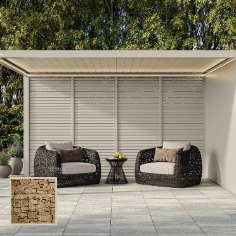 Morvelle Pergola with Motorised Louvred Roof