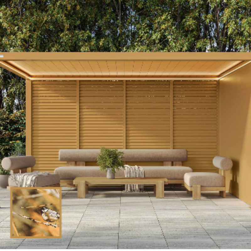 Morvelle Pergola with Motorised Louvred Roof