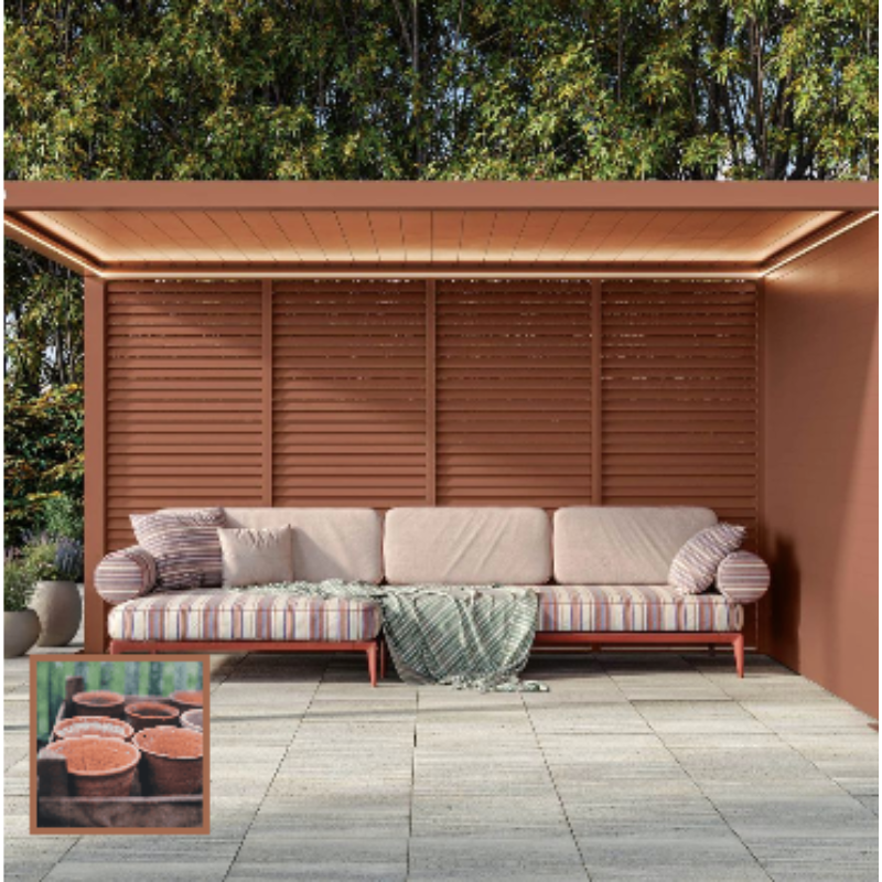 Morvelle Pergola with Motorised Louvred Roof