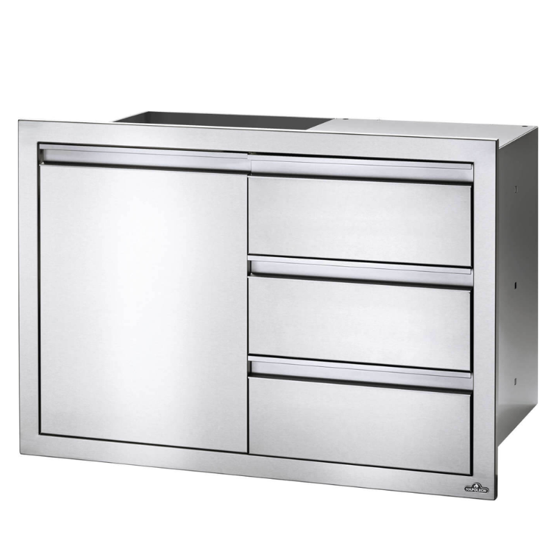 Napoleon Single Door & Triple Drawer Combo Built in I  36 x 24 inch