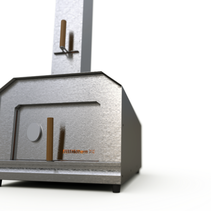 Close up view of Midtherm Stainless Steel Pizza Oven