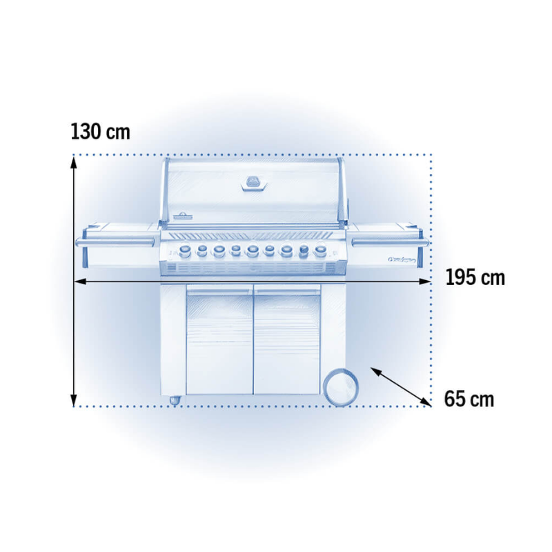 Napoleon Prestige® PRO 665 RSIB Stainless Steel Freestanding 8 Burner BBQ with Infrared Side and Rear Burners