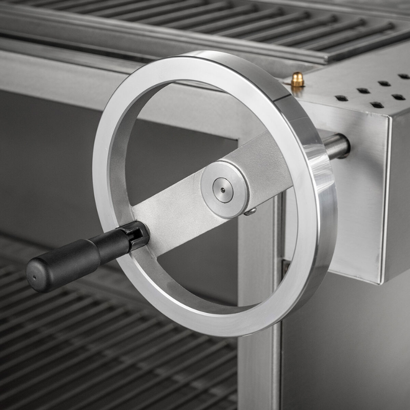 Pujadas Black V-shaped Open Grill with Mobile Cabinet