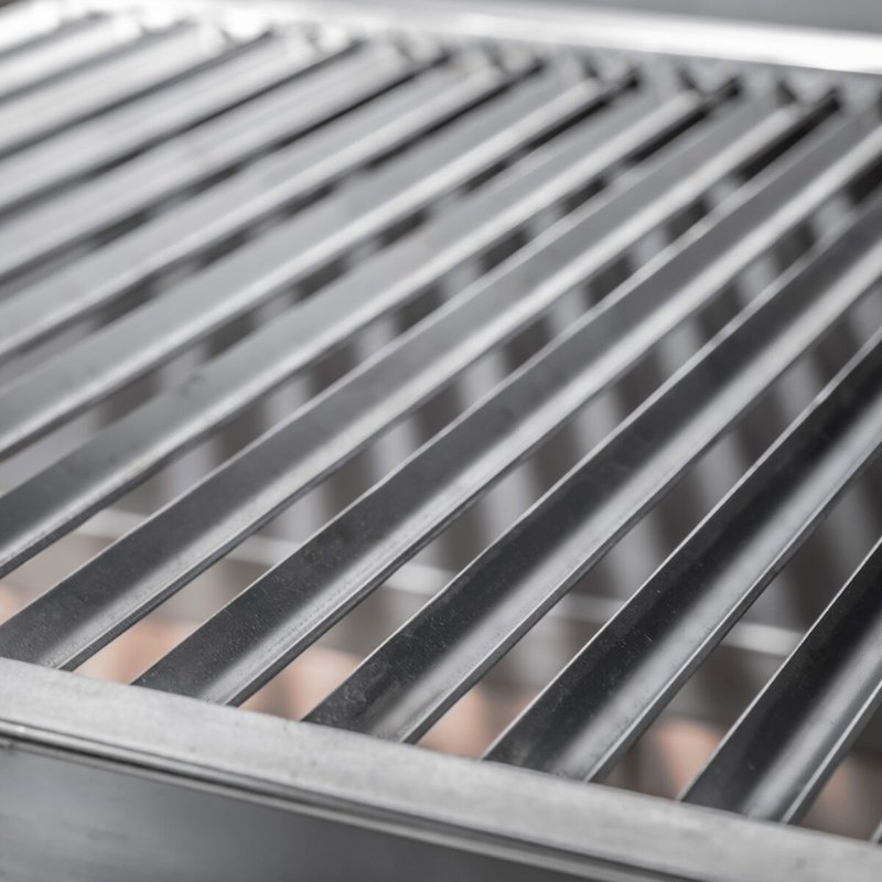 Pujadas Black V-shaped Open Grill with Mobile Cabinet