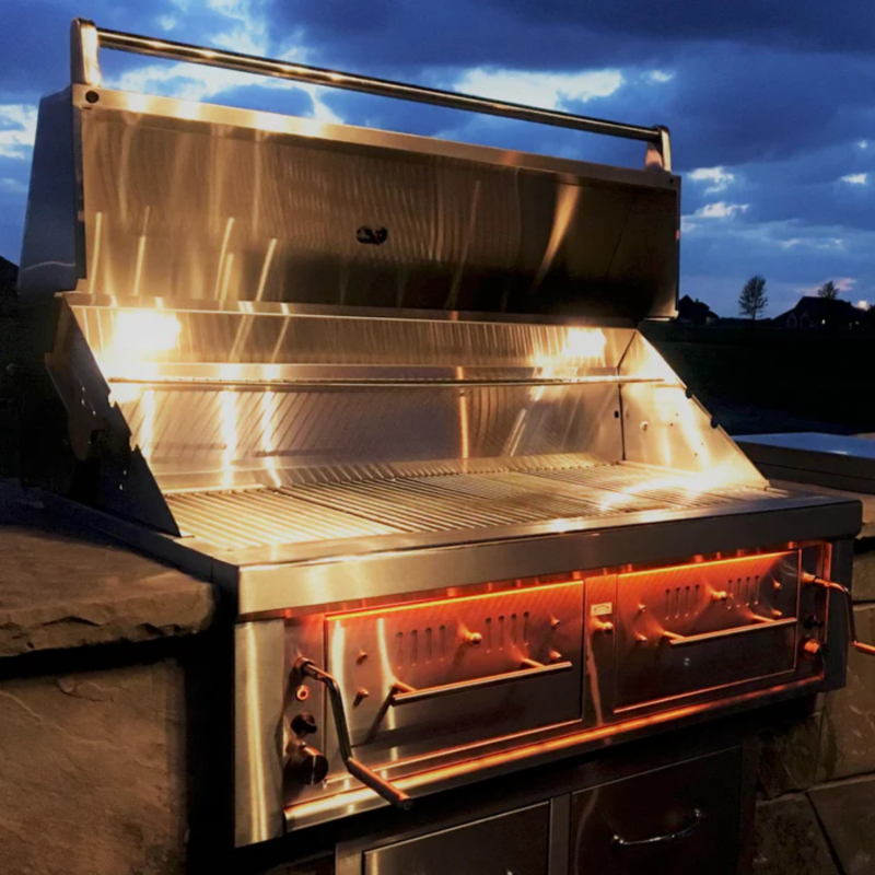 Sunstone 42″ Charcoal & Wood Hybrid Dual Zone Grill