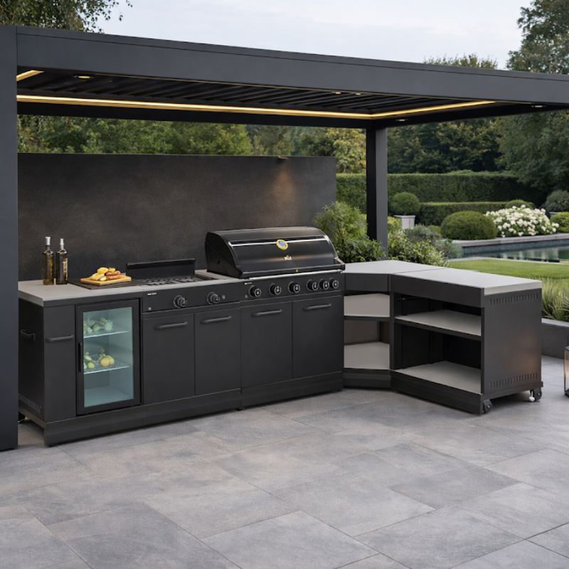 Grllr Connect Stainless Steel Expansion Unit in Anthracite