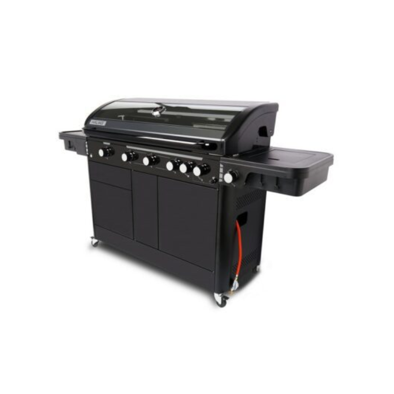 Side view of Front view of Halmo 7 Burner Premium Gas Barbecue Including Side Burner