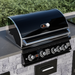 Side view of Whistler Burford Black Silk Built-In 4 Gas Burner and Weather Proof Cover