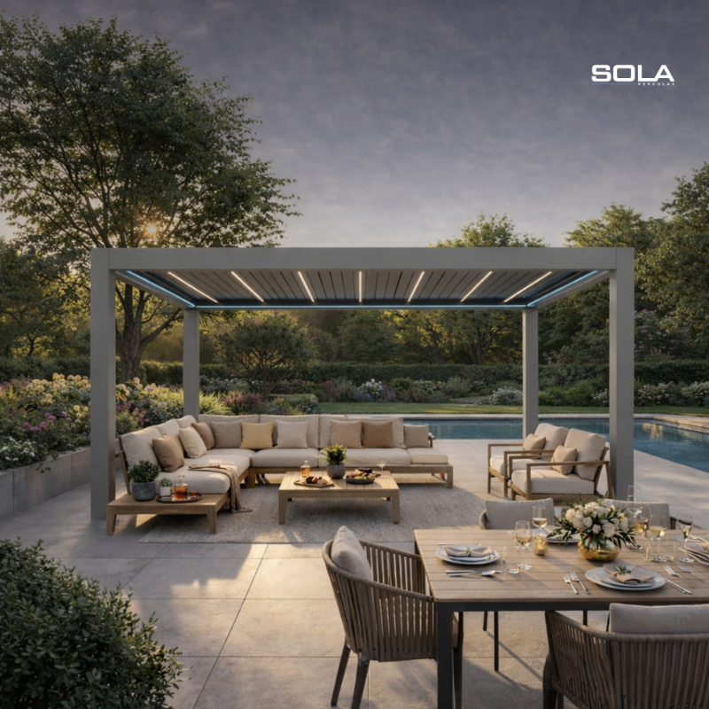 SOLA Luxe Aluminum Bioclimatic Pergola