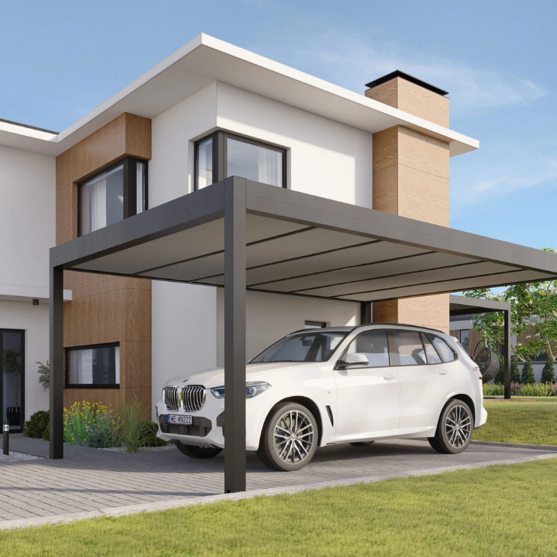 Tarasola Aluminum Carport with Utility Room