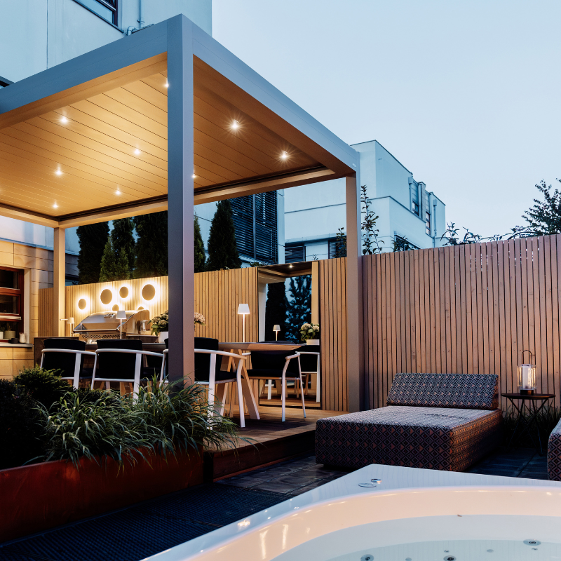 Tarasola Technic New Bioclimatic Pergola 3M Width X 3M Projection I Free Standing Pergola