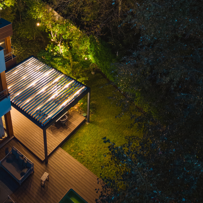 Tarasola Technic New Bioclimatic Pergola 3M Width X 3M Projection I Free Standing Pergola