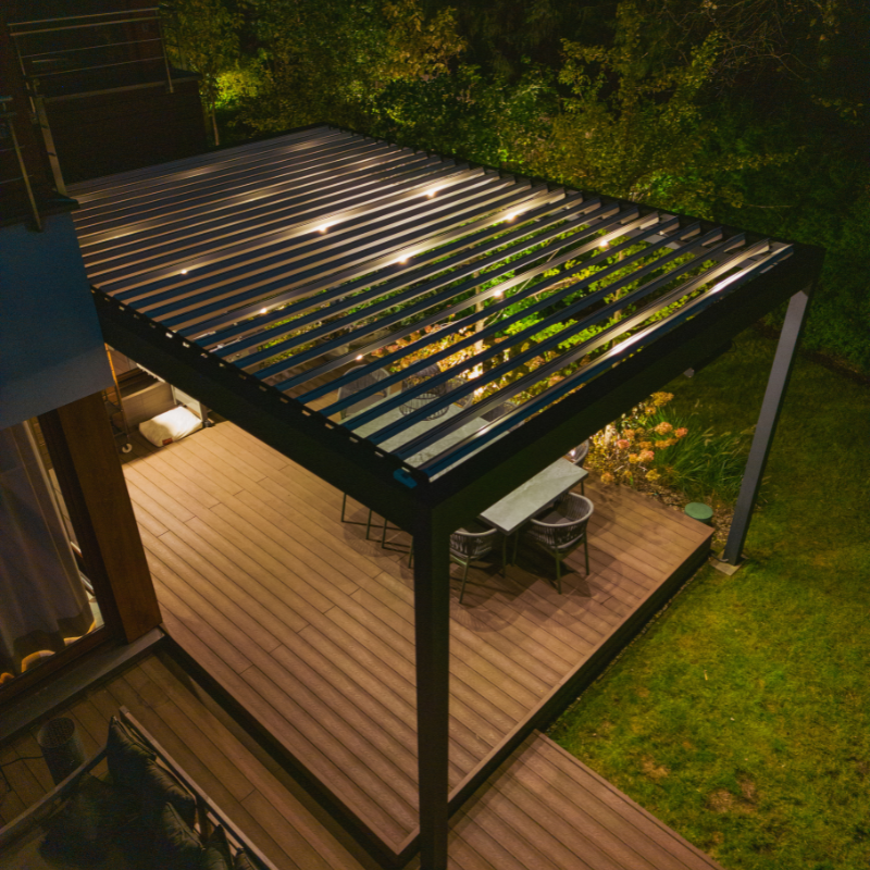 Tarasola Technic New Bioclimatic Pergola 3M Width X 3M Projection I Free Standing Pergola