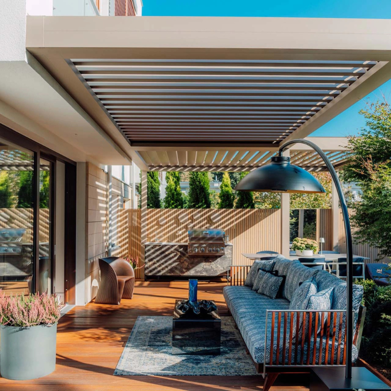 Tarasola Technic New Bioclimatic Pergola – 4 m Width × 3 m Projection I Wall Mounted