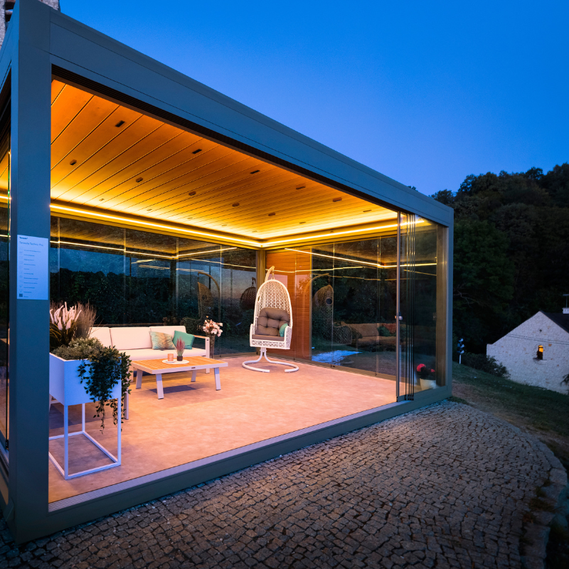 Tarasolar Technic Pro Bioclimatic Pergola with Integrated Zip Blind