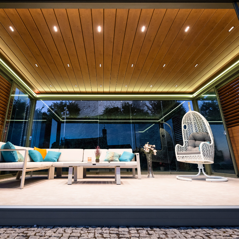 Tarasolar Technic Pro Bioclimatic Pergola with Integrated Zip Blind