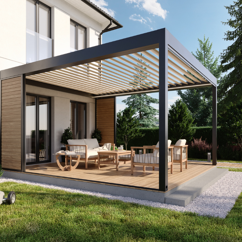 Tarasolar Technic Pro Bioclimatic Pergola with Integrated Zip Blind