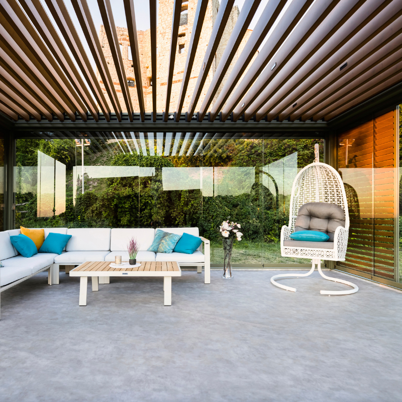 Tarasolar Technic Pro Bioclimatic Pergola with Integrated Zip Blind