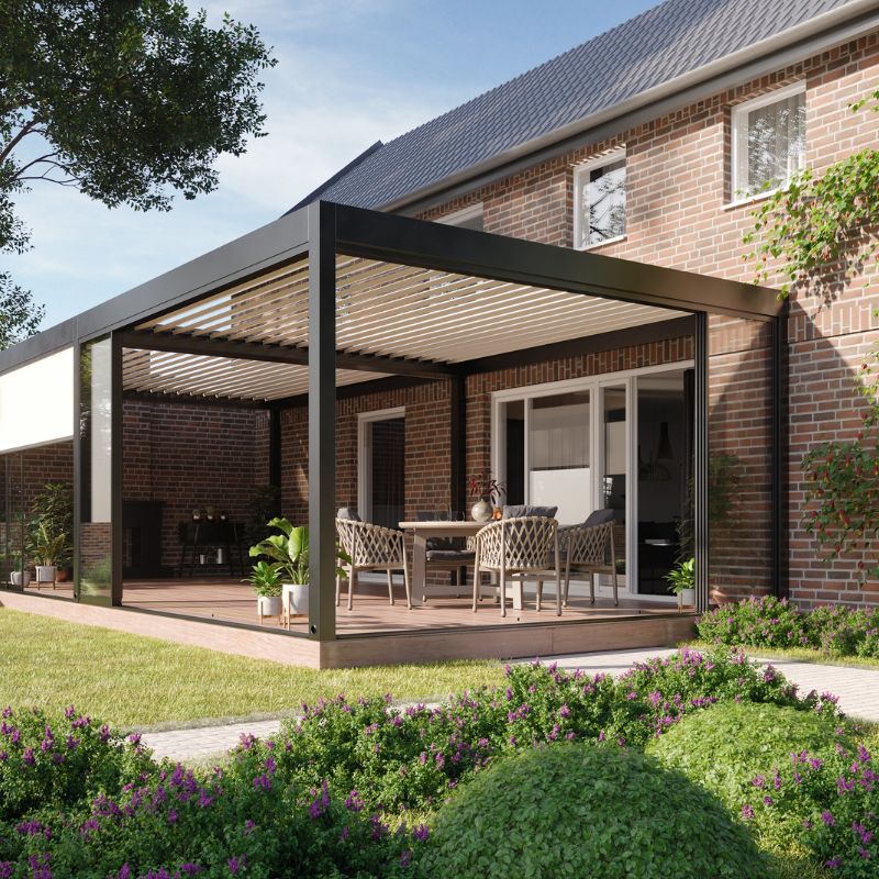 Tarasolar Technic Pro Bioclimatic Pergola with Integrated Zip Blind