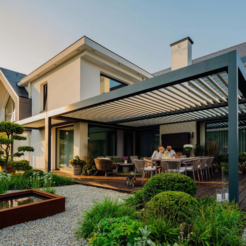 Tarasolar Technic View with Retractable Louvered Roof