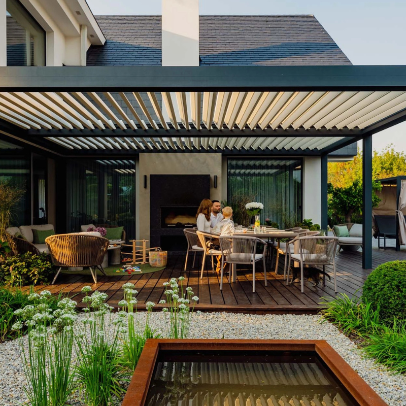 Tarasolar Technic View with Retractable Louvered Roof