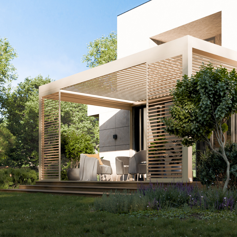 Tarasolar Technic View with Retractable Louvered Roof