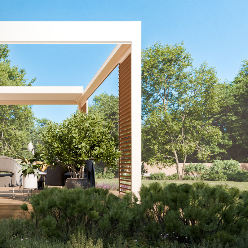 Tarasolar Technic View with Retractable Louvered Roof