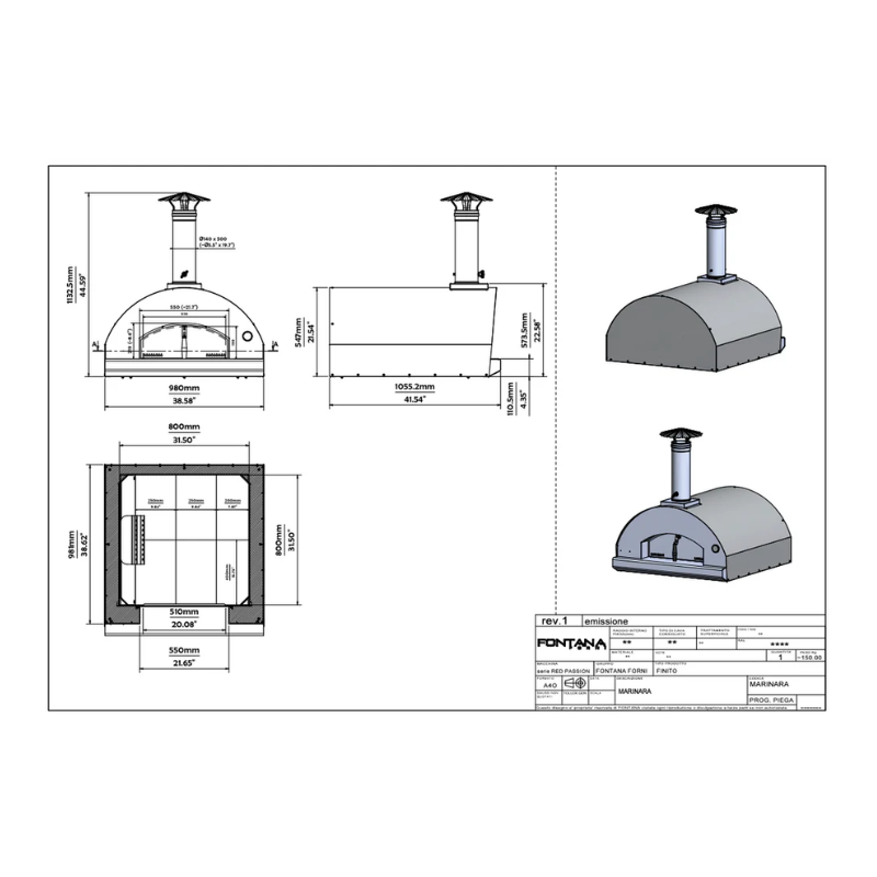 Technical drawing of  Fontana Marinara 