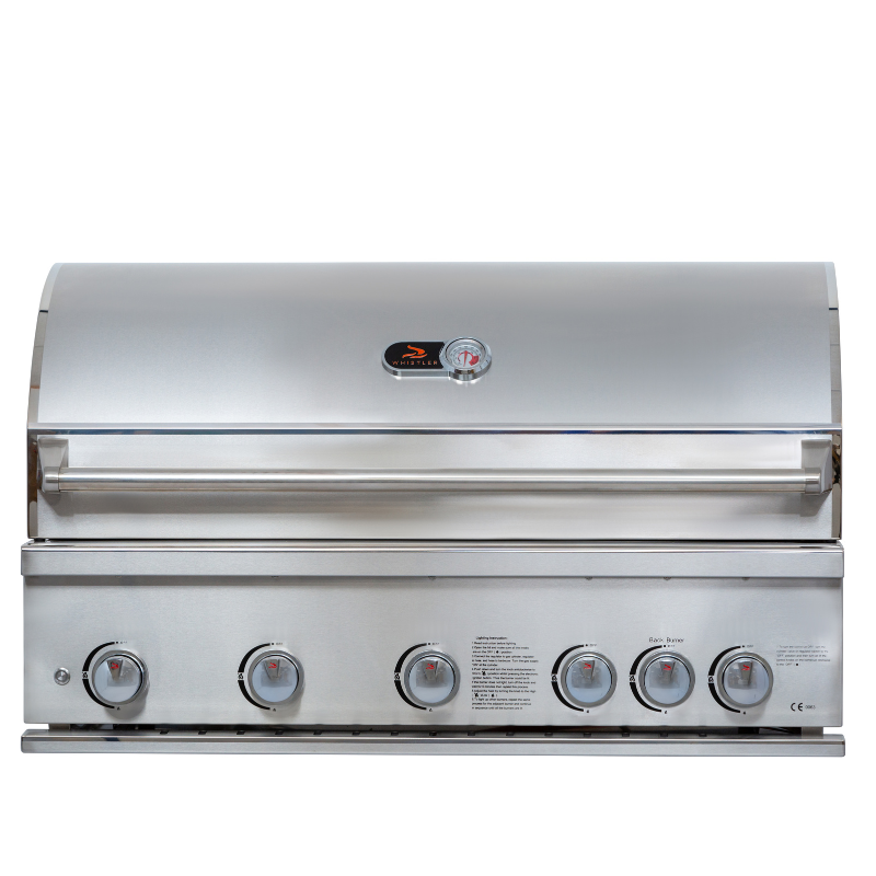 Whistler Burford Black 5 Burner Barbecue with Rotisserie and Weather Cover