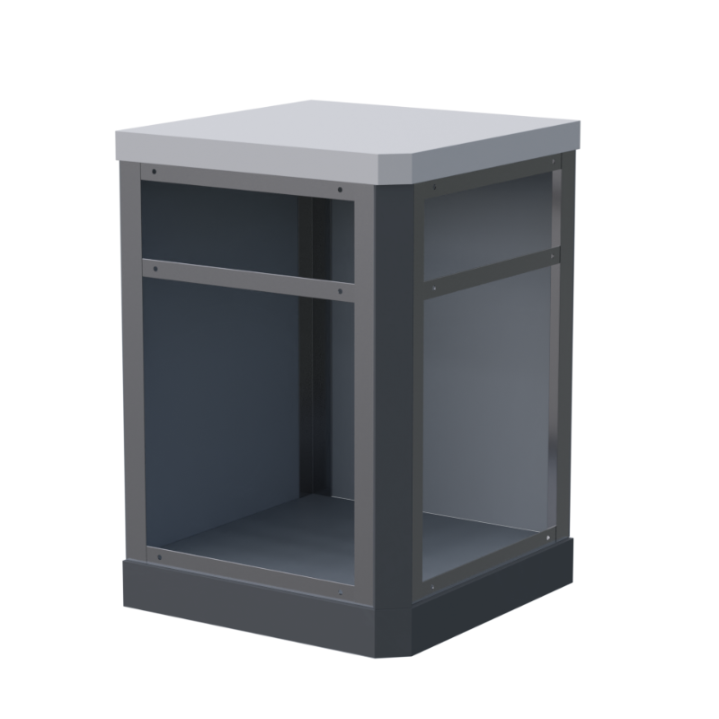 Whistler Fairford Black 90° Outdoor Kitchen Cabinet – Modular Corner Storage (63.5cm)