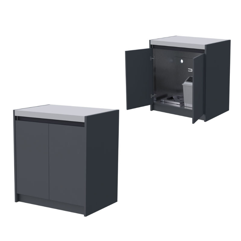 Whistler Fairford Premium 4.5M Black Outdoor Kitchen with Burford 5-Burner BBQ