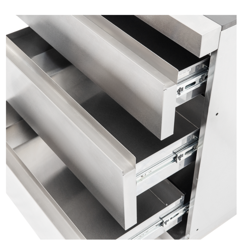 Whistler Cirencester Modular Stainless Steel Triple Drawer Cabinet