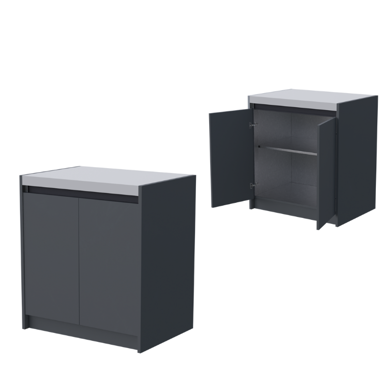 Whistler Fairford Outdoor Kitchen Grey Double Door Cabinet 80cm