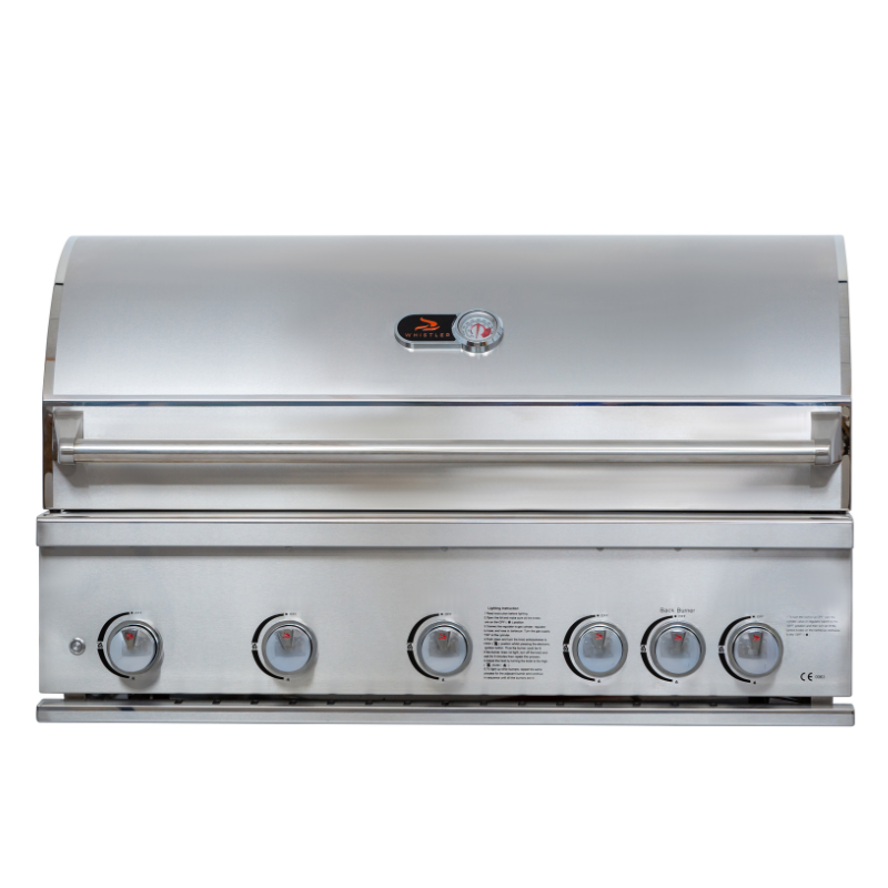 Whistler Fairford Grey Outdoor Kitchen – 2.8M Full-Length with Burford 5-Burner BBQ