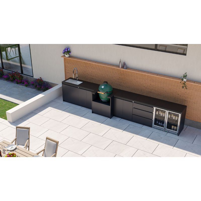 Whistler Fairford 5M Full-Length Black Outdoor Kitchen Modular Setup