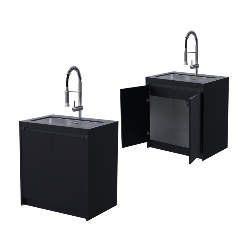Whistler Fairford 5M Full-Length Black Outdoor Kitchen Modular Setup