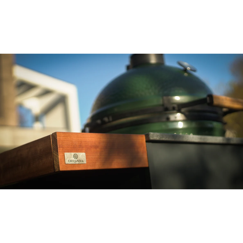 Grillandia 'Well Done' U-Shaped Outdoor Kitchen with Big Green Egg & Entertainment Center