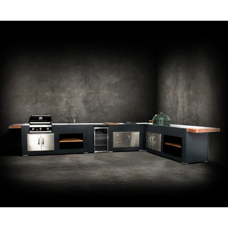 Grillandia Medium Well Outdoor Kitchen Maxim G5 with Big Green Egg & Weather Cover