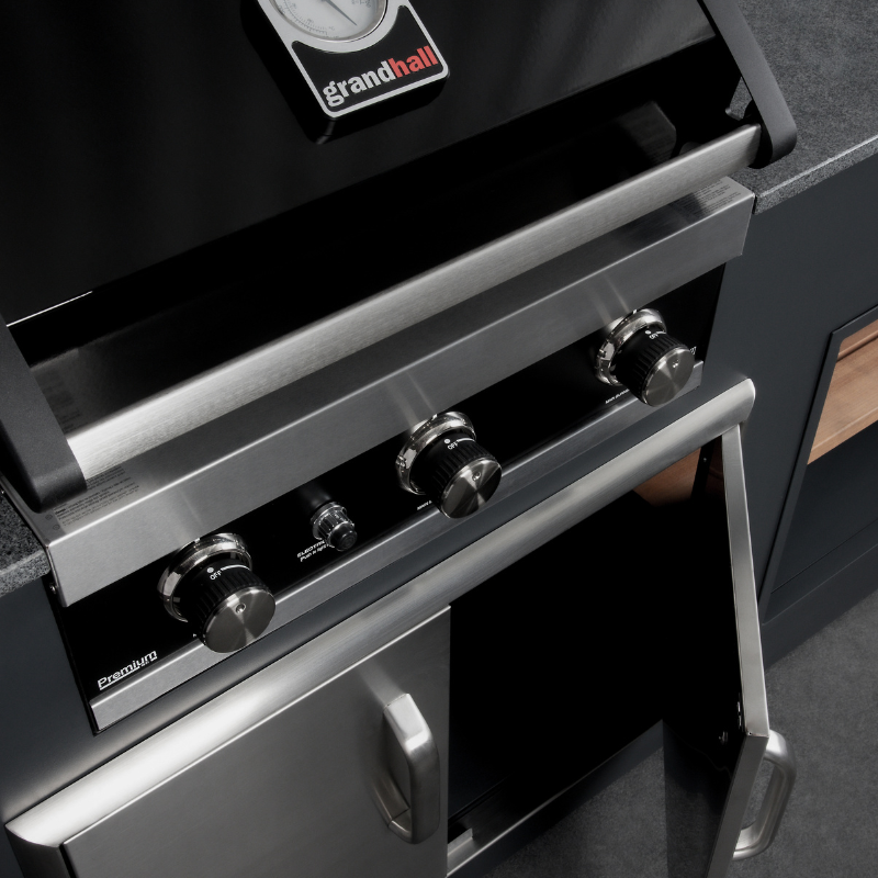 Grillandia Medium Outdoor Kitchen Maxim G5 with Alfa Forni Pizza Oven & Weather Cover