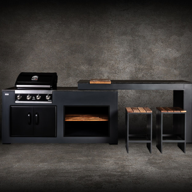 Grillandia Outdoor Kitchen 'Rare Ultimate' with Turning Table and Weather Cover - 2m / 3.2m