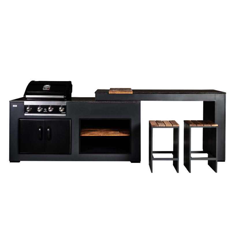 Grillandia Outdoor Kitchen 'Rare Ultimate' with Turning Table and Weather Cover - 2m / 3.2m