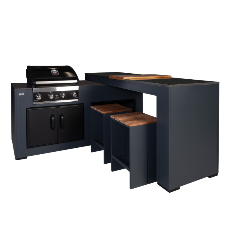 Grillandia Outdoor Kitchen 'Rare Ultimate' with Turning Table and Weather Cover - 2m / 3.2m