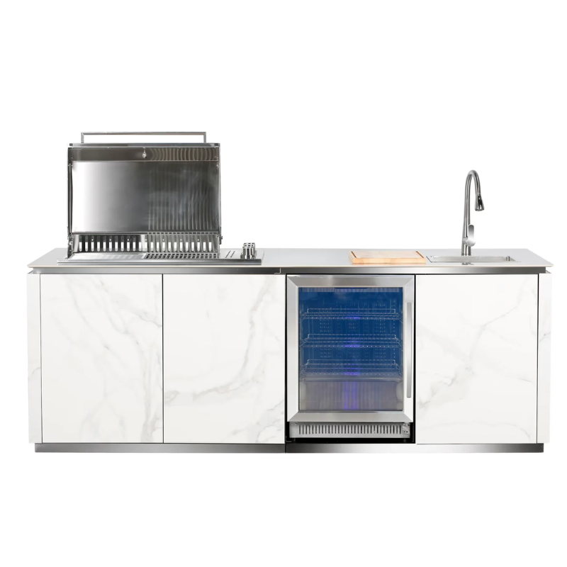 Buschbeck Derby Outdoor Kitchen Ceramic Finish in island Grey or Island White 2.6M