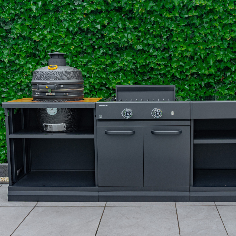 GRLLR Ember Classic 18 Inch or 22 Inch Kamado Charcoal Black